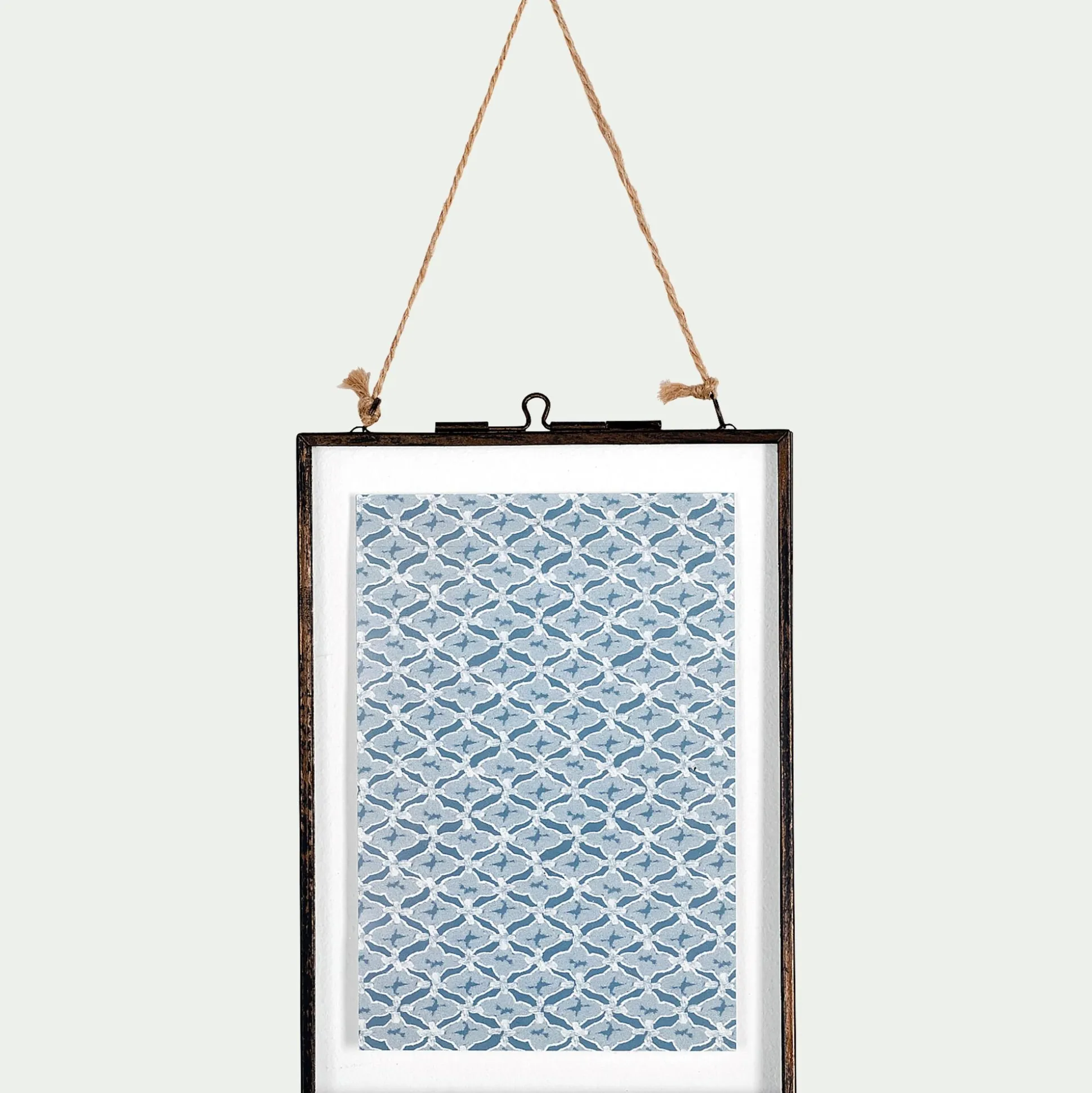 Cadre en fer effet rouillé 14x19,5cm - noir