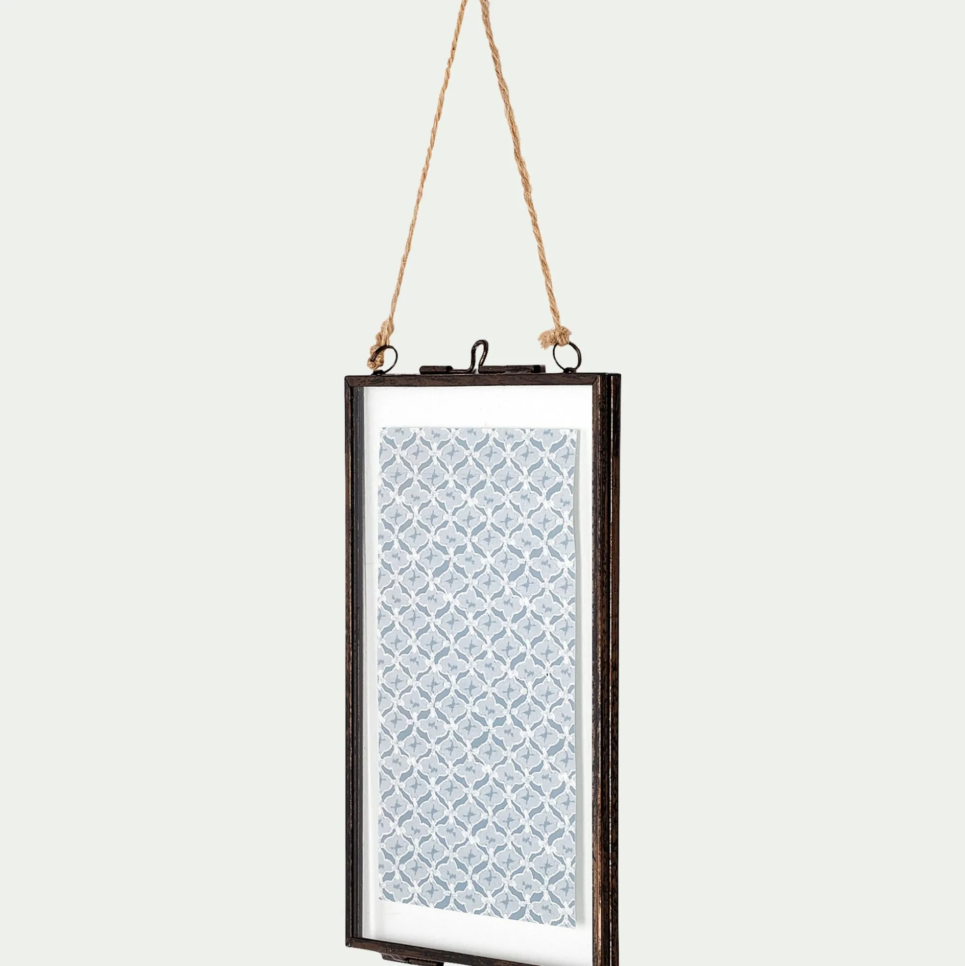 Cadre en fer effet rouillé 14x19,5cm - noir