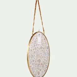 Cadre ovale en laiton 21,5x27cm - doré