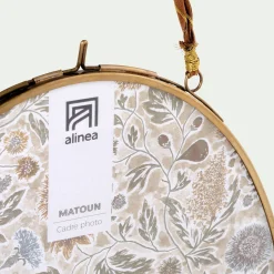 Cadre ovale en laiton 21,5x27cm - doré