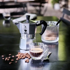 Cafetière italienne en métal - argenté 130 mL