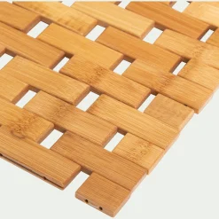 Caillebotis de douche en bambou 49,5x83cm - naturel