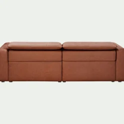 Canapé 3 places 2 relax en tissu - brun rustrel