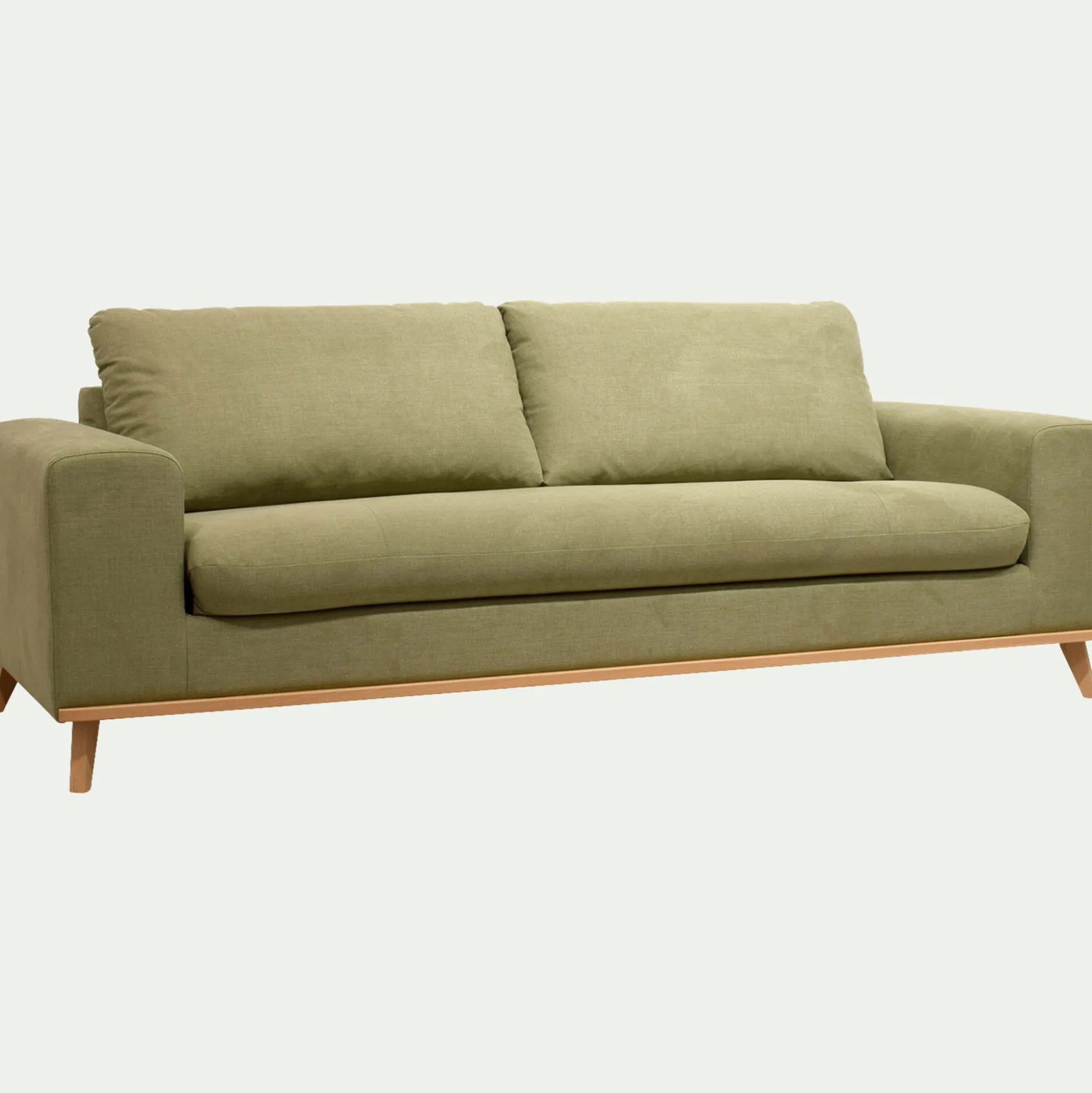 Canapé 4 places convertible en tissu Cosmo - vert kaki