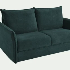 Canapé 4 places convertible en tissu avec matelas densité 35kg/m3 - bleu