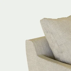 Canapé 4 places convertible matelas bultex en tissu mixte - beige alpilles