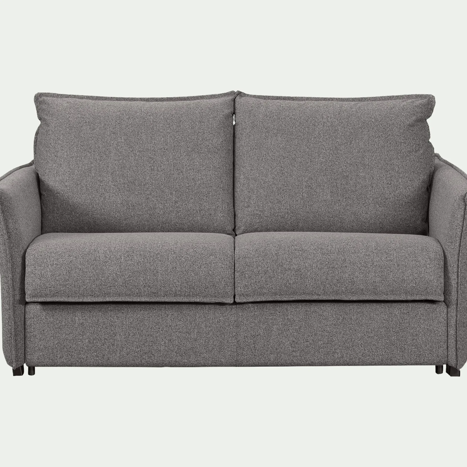 Canapé 4 places convertible en tissu Stella avec matelas densité 25kg/m3 - gris anthracite