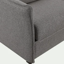 Canapé 4 places convertible en tissu Stella avec matelas densité 25kg/m3 - gris anthracite