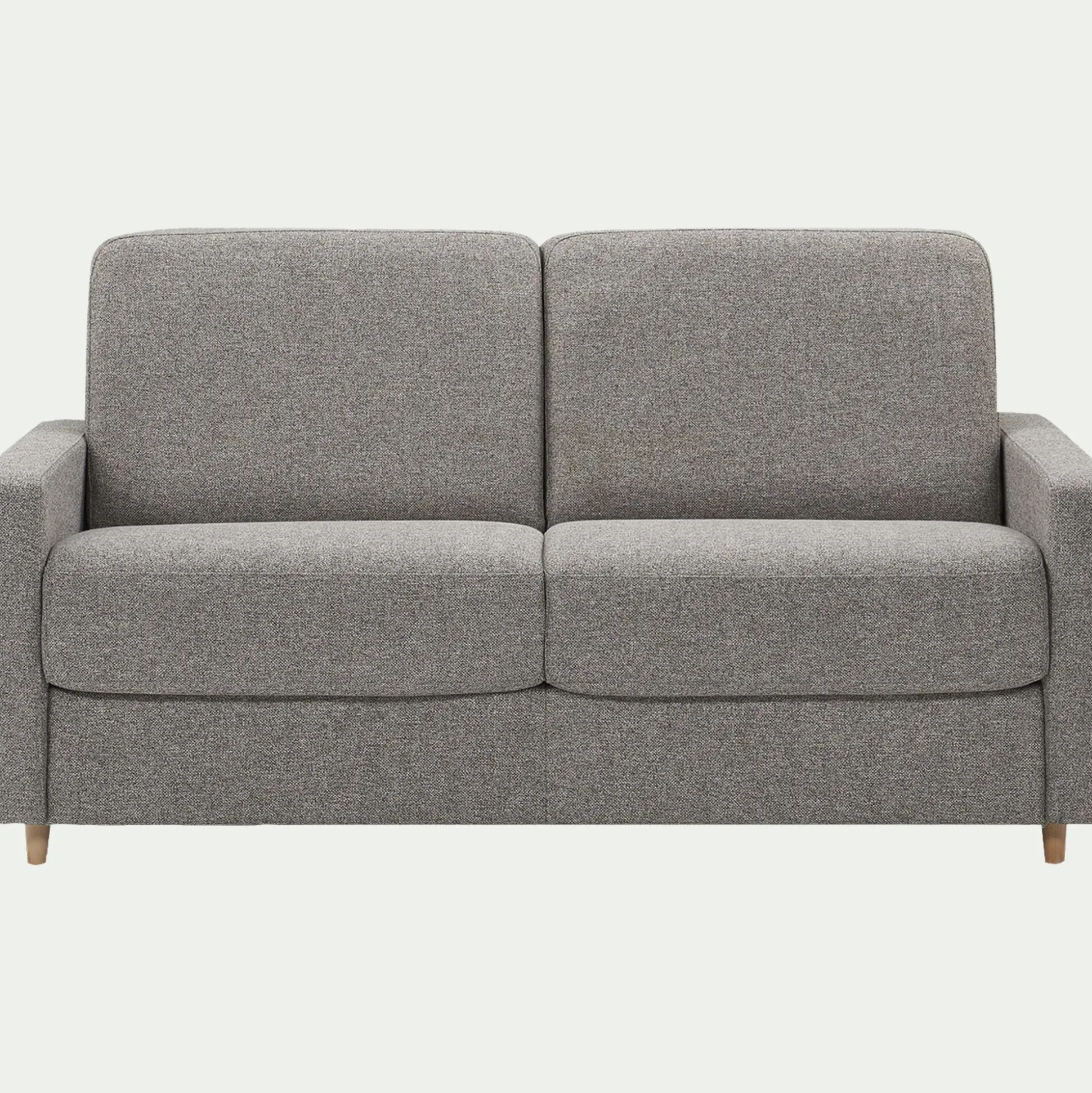 Canapé 3 places convertible en tissu matelas densité 25kg/m3 - gris