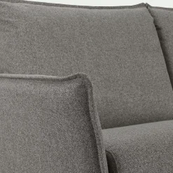 Canapé 3 places convertible en tissu Sogno avec matelas densité 35kg/m3 - gris anthracite