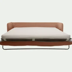 Canapé 4 places convertible en tissu wind - terracotta