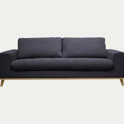 Canapé 4 places convertible en tissu Crown - bleu calabrun