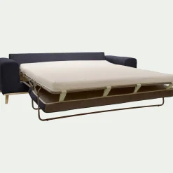 Canapé 4 places convertible en tissu Crown - bleu calabrun