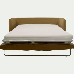 Canapé 2 places convertible en tissu wind - bronze