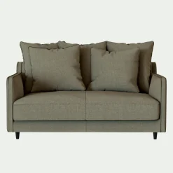 Canapé 2 places convertible tissu mixte - vert cedre