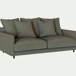 Canapé 3 places convertible matelas Bultex tissu mixte - vert cedre