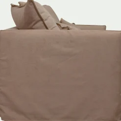 Canapé 2 places convertible en tissu wind - terracotta