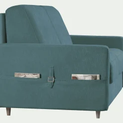 Canapé 4 places convertible en tissu Stella densité 25kg/m3 - bleu