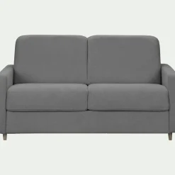 Canapé 4 places convertible en tissu Sogno densité 35kg/m3 - gris restanque