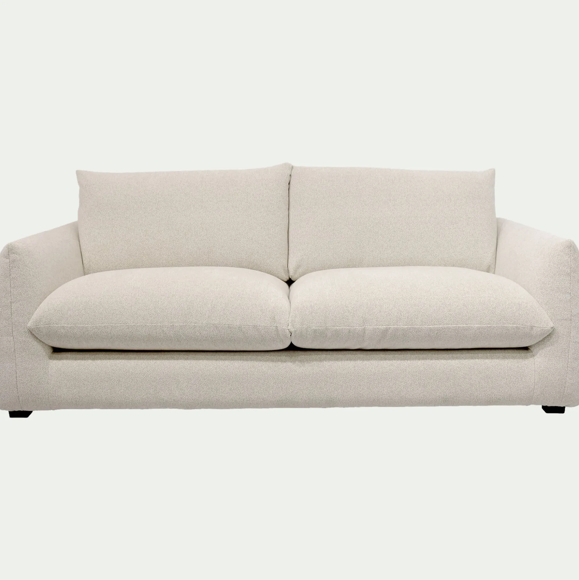 Canapé 3 places convertible en tissu Raven - blanc écru