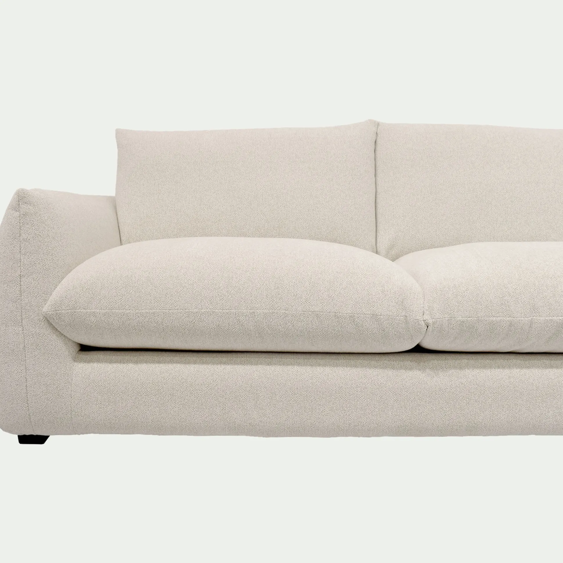 Canapé 3 places convertible en tissu Raven - blanc écru