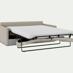 Canapé 3 places convertible en tissu - beiges alpilles