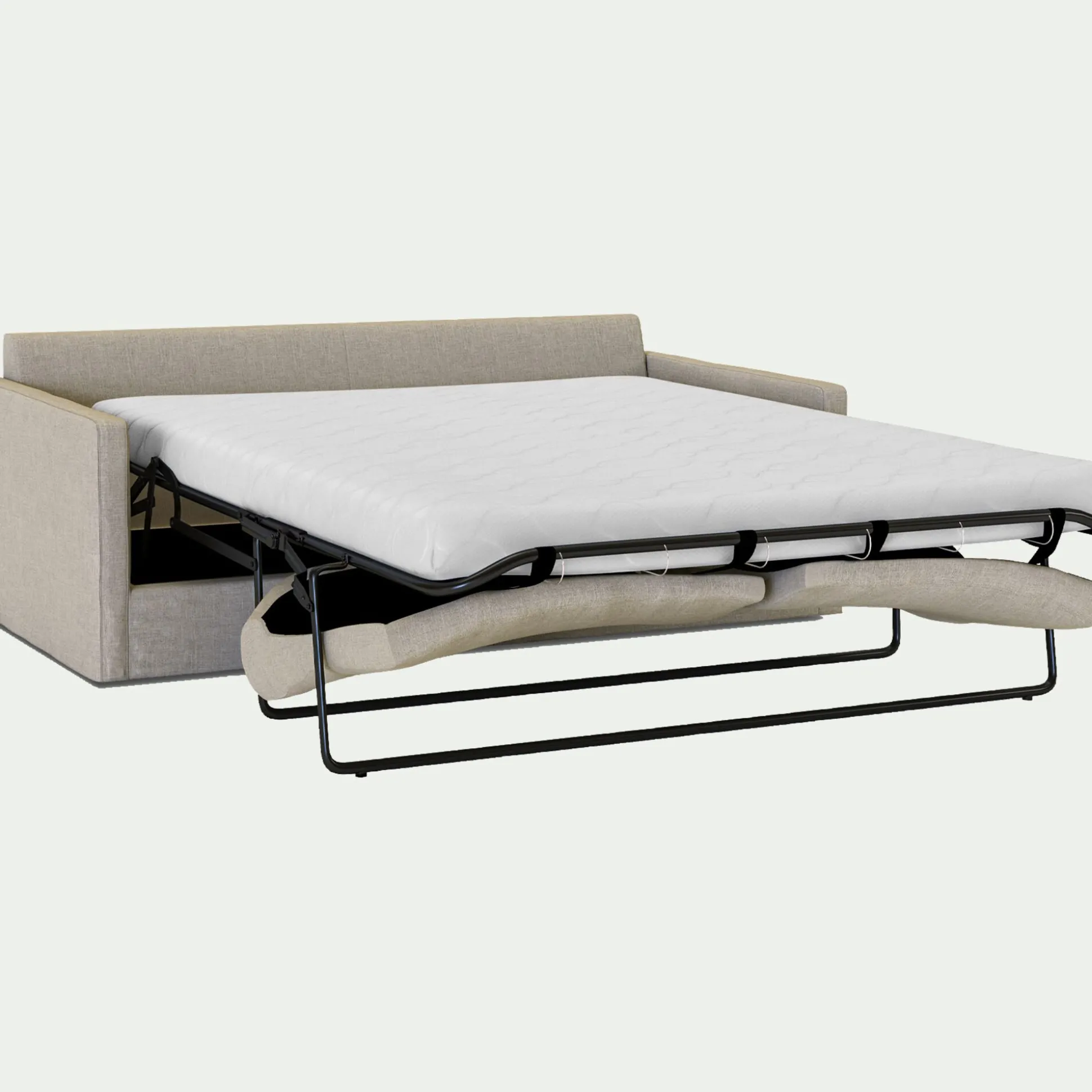 Canapé 3 places convertible en tissu - beiges alpilles