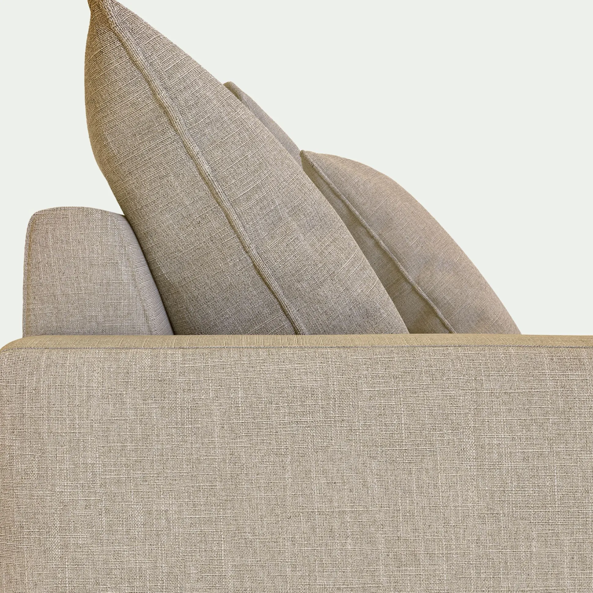 Canapé 3 places convertible en tissu - beiges alpilles