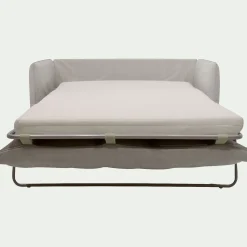 Canapé 2 places convertible en tissu wind - beige alpilles