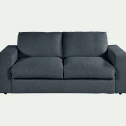 Canapé 3 places convertible bouclette dasco - bleu