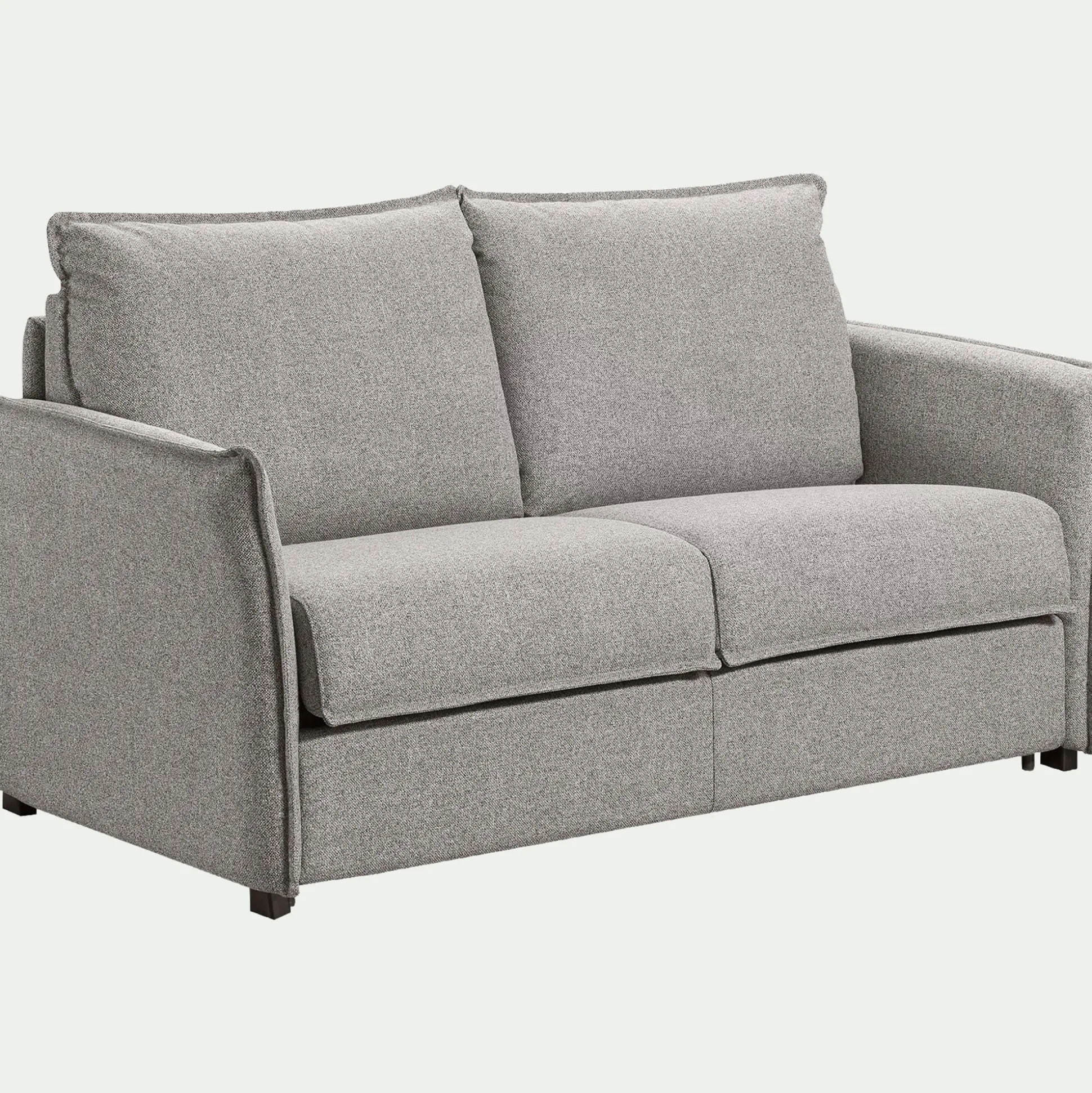 Canapé 4 places convertible en tissu Sogno avec matelas densité 35kg/m3 - gris moyen