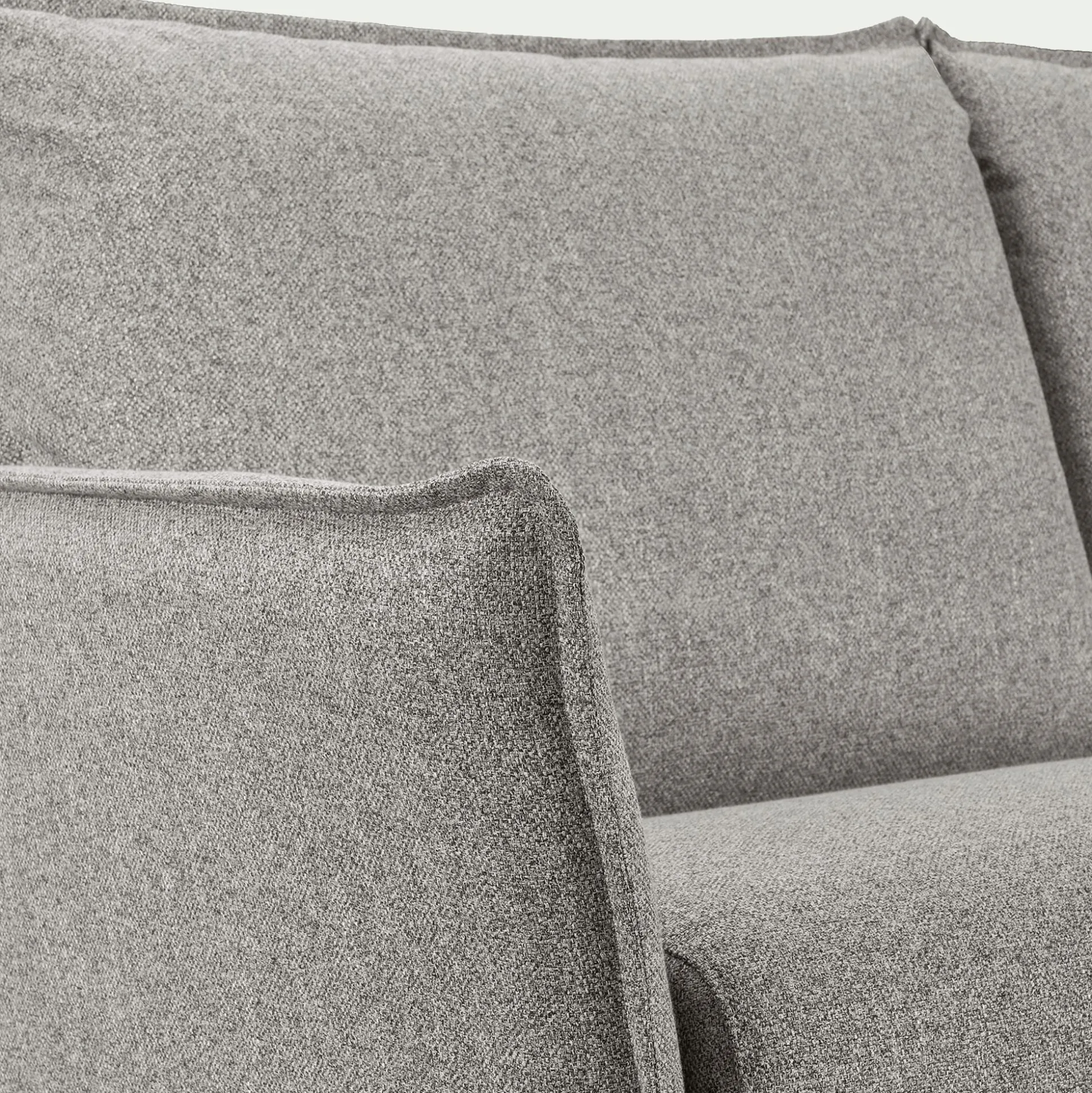 Canapé 4 places convertible en tissu Sogno avec matelas densité 35kg/m3 - gris moyen