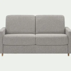 Canapé 4 places convertible en tissu matelas densité 35kg/m3 - gris borie