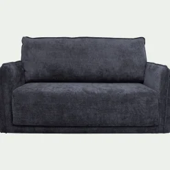 Canapé 2 places convertible en tissu Eden - bleu marine