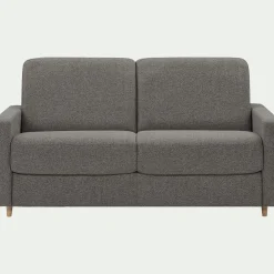 Canapé 4 places convertible en tissu matelas densité 35kg/m3 - gris anthracite