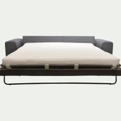 Canapé 4 places convertible en tissu Cosmo - gris anthracite