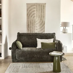 Canapé 2 places convertible en tissu Eden - vert cèdre