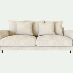 Canapé 3 places convertible en tissu genesis - blanc ventoux