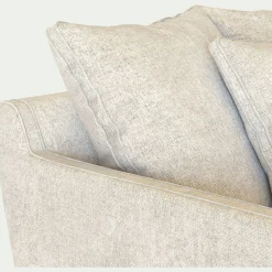 Canapé 3 places convertible en tissu genesis - blanc ventoux