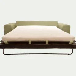 Canapé 3 places convertible en tissu Cosmo - vert kaki