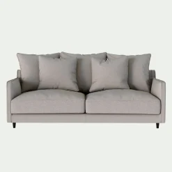 Canapé 3 places convertible en tissu - gris borie