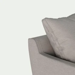 Canapé 3 places convertible en tissu - gris borie