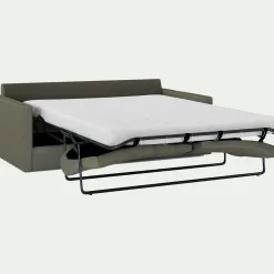 Canapé 3 places convertible en tissu - vert cèdre