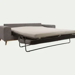 Canapé 4 places convertible en tissu Storm - gris moyen