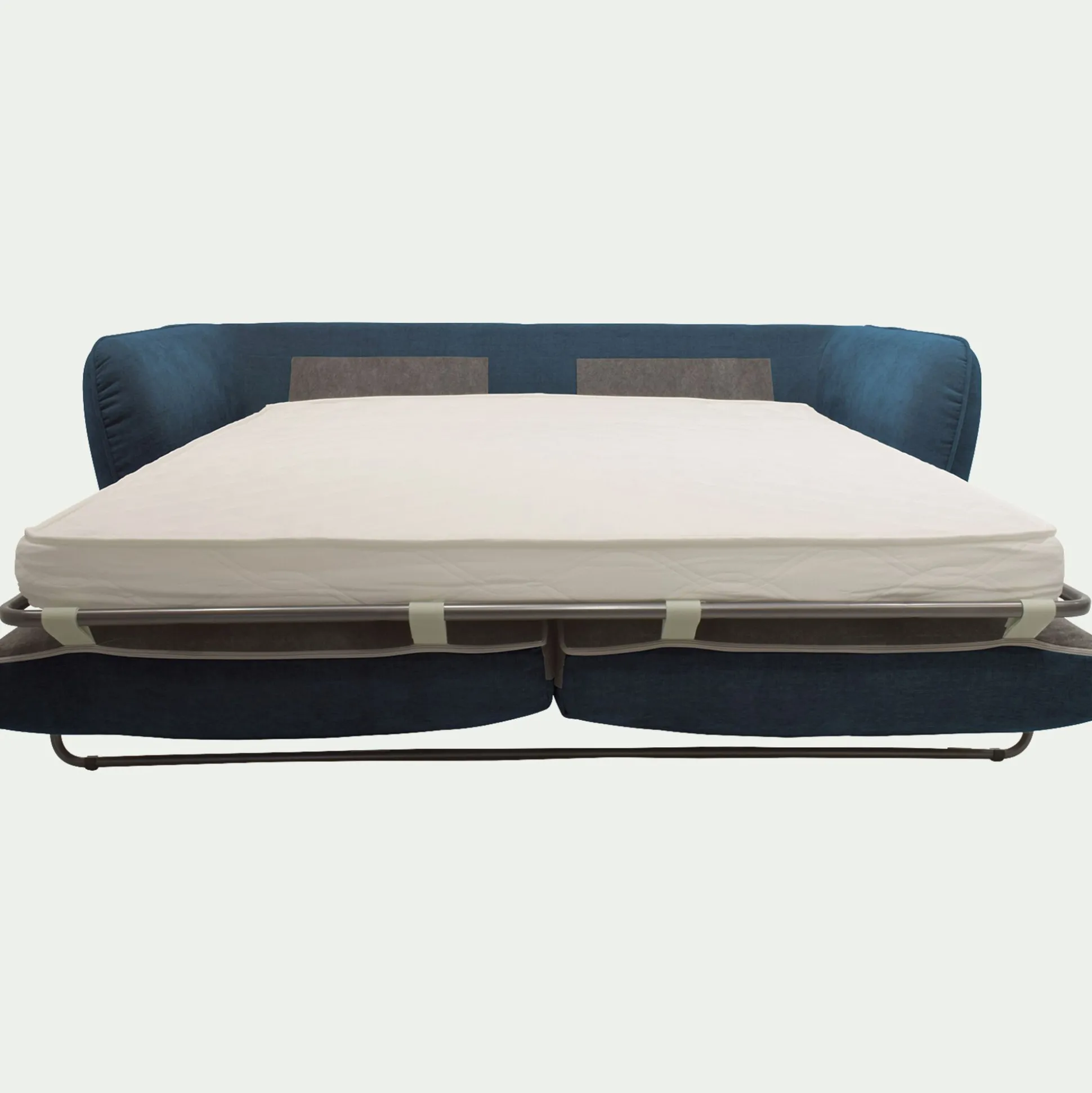 Canapé 4 places convertible en tissu Nature - bleu