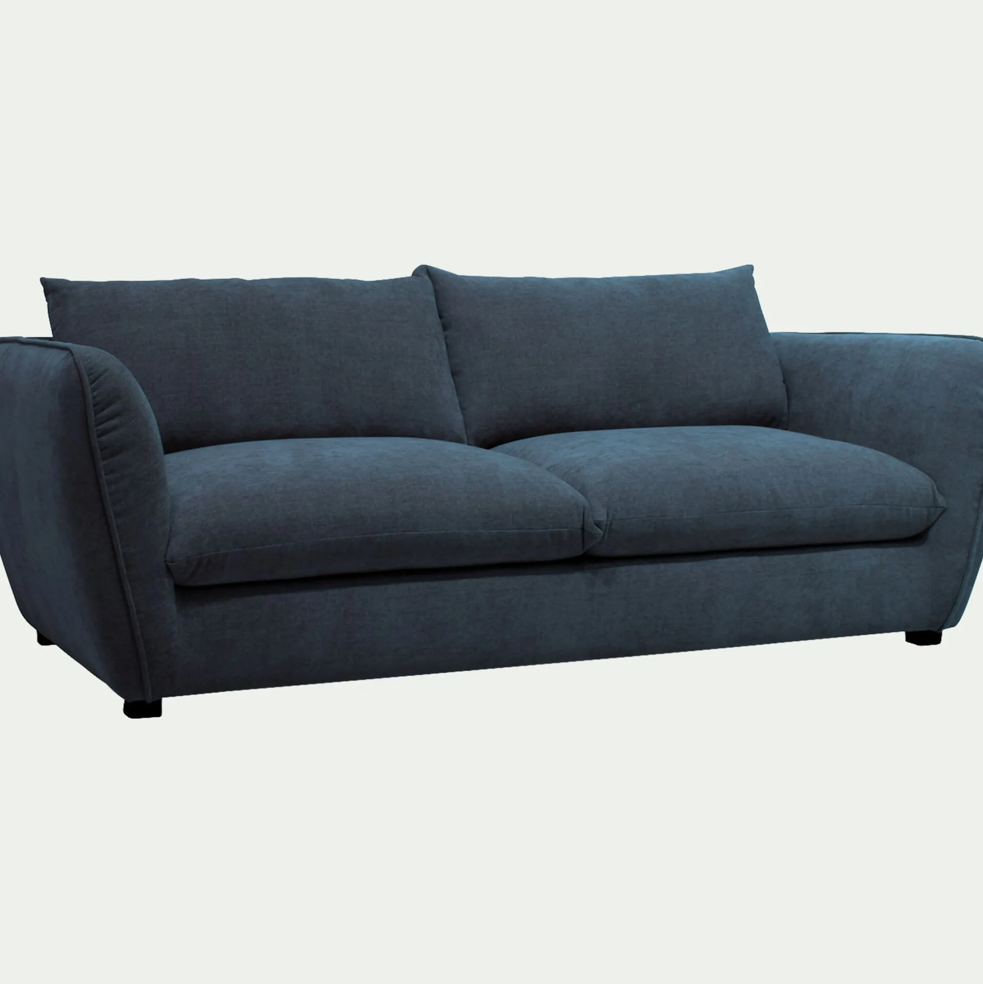 Canapé 4 places convertible en tissu Nature - bleu