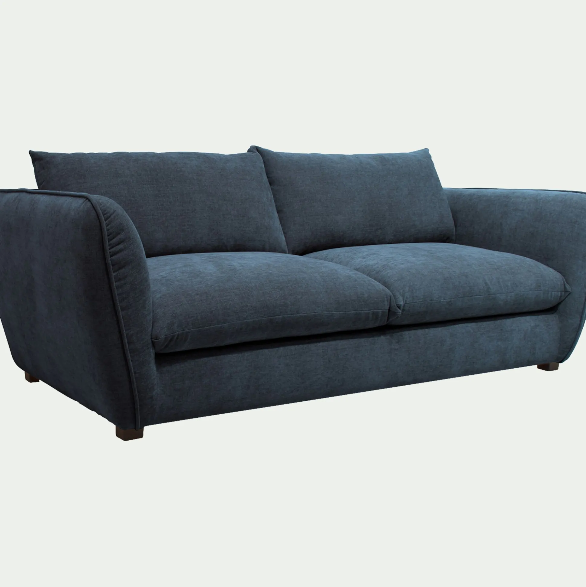 Canapé 4 places convertible en tissu Nature - bleu