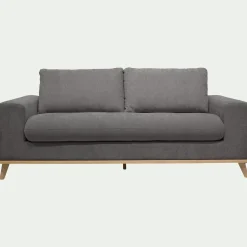 Canapé 3 places convertible en tissu Storm - gris moyen