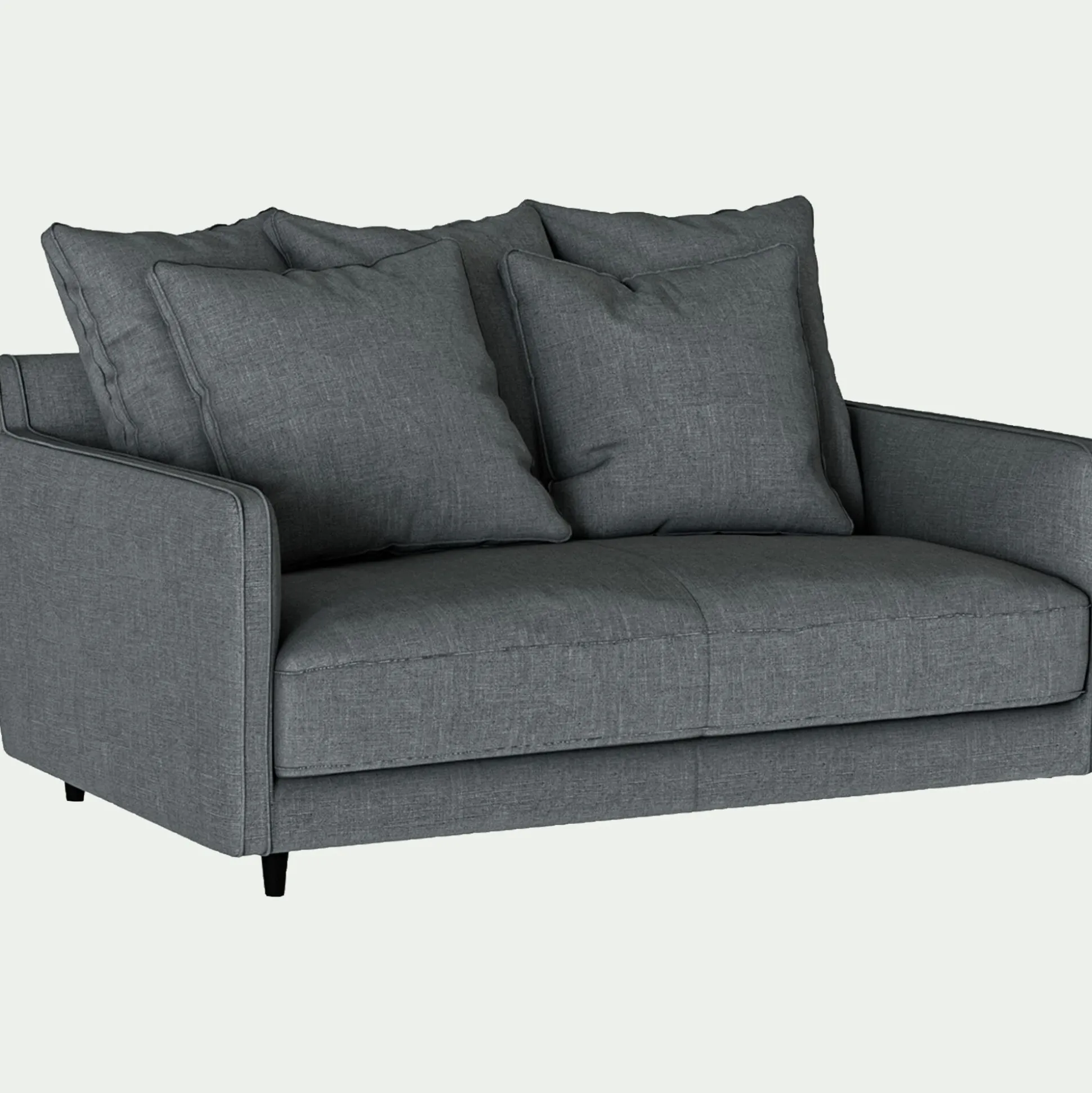 Canapé 2 places convertible tissu mixte - gris ardoise