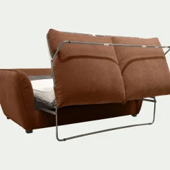 Canapé 3 places convertible en tissu Nature - brun rustrel